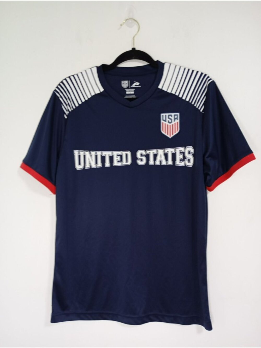 United States Soccer Jersey Navy Blue Short Sleeve Mens S Icon Sports polyester